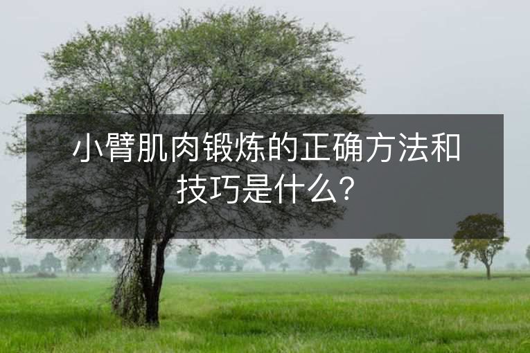 小臂肌肉锻炼的正确方法和技巧是什么？